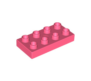 Duplo Coral Plate 2 x 4 (4538 / 40666)