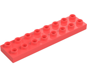 Duplo Coral Plate 2 x 8 (44524)