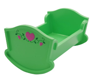 Duplo Cradle met Hart & Roses aan both ends Sticker (4908)