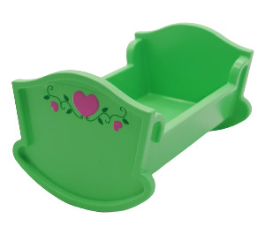 Duplo Cradle with Heart & Roses on both ends Sticker (4908)