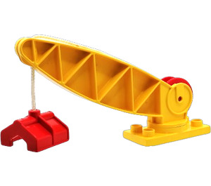 Duplo crane base with arm, winch and claw