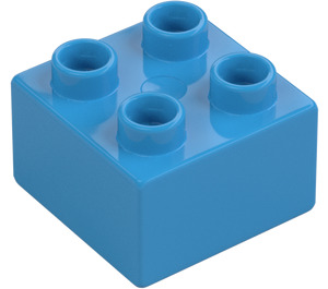 Duplo Azur Foncé Brique 2 x 2 (3437 / 89461)