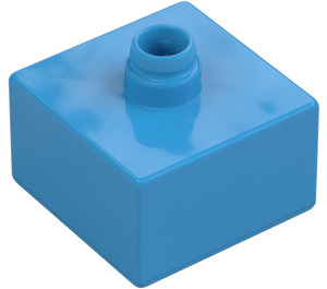 Duplo Azzurro scuro Mattoncino 2 x 2 con perno (92011)