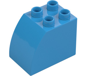 Duplo Mørk Azure Klods 2 x 3 x 2 med buet Side (11344)