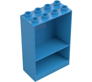 Duplo Dark Azure Rahmen 4 x 2 x 5 mit Shelf (27395)