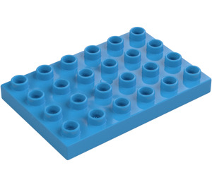 Duplo Dark Azure Platte 4 x 6 (25549)