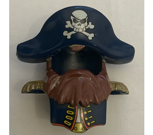 Duplo Dark Blue Captains Hat with Skull and Crossbones (55433)