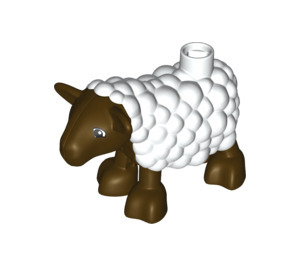 Duplo Donkerbruin Sheep met Woolly Coat (12062 / 87316)