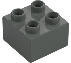 Duplo Dark Gray Brick 2 x 2 (3437 / 89461)