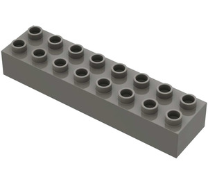 Duplo Donkergrijs Steen 2 x 8 (4199)