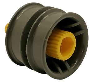 Duplo Tmavě šedá Ráfek s Screw (Dlouhý šroub) (31350 / 76397)