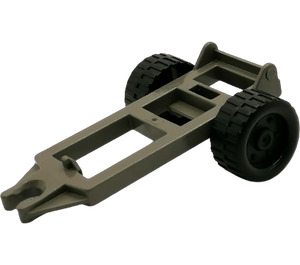 Duplo Dark Gray Wagon Chassis with Large Reinforcement (4820)