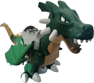 Duplo Dunkelgrün Drachen Groß mit Beige Underside (51762 / 52203)