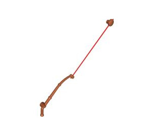 Duplo Dark Orange Fishing Rod with Red Fishing Line (23146)
