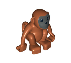 Duplo Dark Orange Monkey with Gray Face (60364)