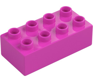 Duplo Dunkles Pink Stein 2 x 4 (3011 / 31459)