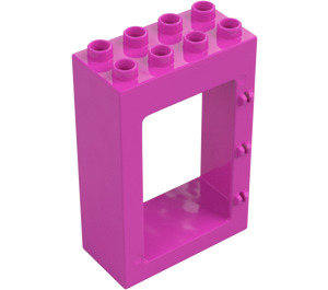 Duplo Dark Pink Door Frame 2 x 4 x 5 (92094)