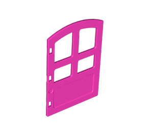 Duplo Dark Pink Door with Smaller Bottom Windows (31023)