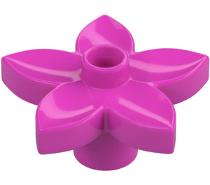 Duplo Dunkelpink Blume mit 5 Angular Blütenblätter (6510 / 52639)