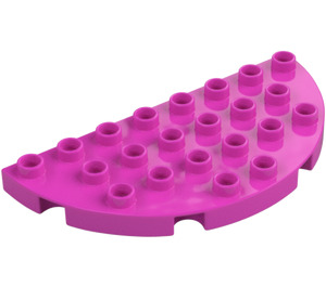 Duplo Dunkelpink Platte 8 x 4 Semicircle (29304)