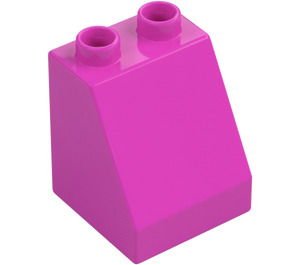 Duplo Rose Foncé Pente 2 x 2 x 2 (70676)