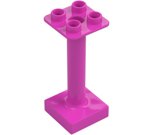 Duplo Tmavě růžová Stand 2 x 2 s Základna (93353)