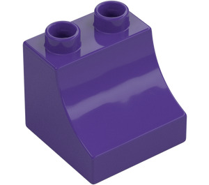 Duplo Dark Purple Brick with Curve 2 x 2 x 1.5 (11169)