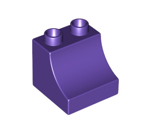 Duplo Violet foncé Brique avec Curve 2 x 2 x 1.5 (11169)
