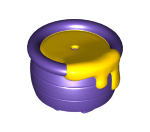 Duplo Violet foncé Honey Pot avec Grooves (12118 / 92018)