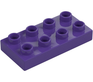 Duplo Dark Purple Plate 2 x 4 (4538 / 40666)