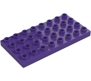 Duplo Dunkelviolett Platte 4 x 8 (4672 / 10199)