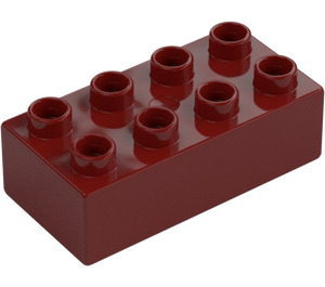 Duplo Tmavě červená Kostka 2 x 4 (3011 / 31459)