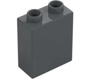 Duplo Mörk Stengrå Kloss 1 x 2 x 2 (4066 / 76371)