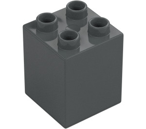 Duplo Dark Stone Gray Brick 2 x 2 x 2 (31110)