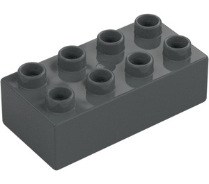 Duplo Dark Stone Gray Brick 2 x 4 (3011 / 31459)