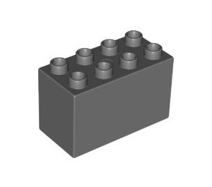 Duplo Dark Stone Gray Brick 2 x 4 x 2 (31111)