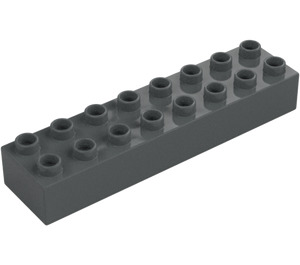 Duplo Grigio pietra scuro Mattoncino 2 x 8 (4199)