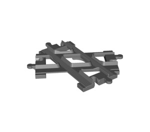 Duplo Dark Stone Gray Crossrails (6376)