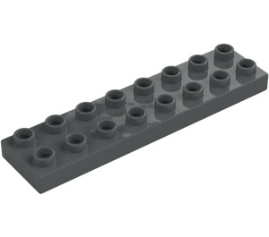 Duplo Ciemny kamienny szary Talerz 2 x 8 (44524)