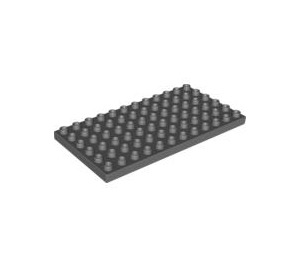 Duplo Dunkles Steingrau Platte 6 x 12 (4196 / 18921)