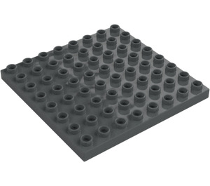 Duplo Dark Stone Gray Plate 8 x 8 (51262 / 74965)