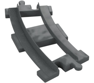 Duplo Dark Stone Gray Rail Curved (6378)