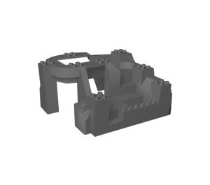 Duplo Dark Stone Gray Raised Baseplate (31384 / 97911)