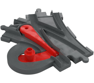 Duplo Dark Stone Gray Train Switch Points (51560)