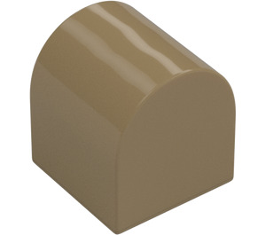 Duplo Beige scuro Mattoncino 2 x 2 x 2 con Parte superiore curva (3664)