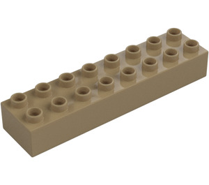 Duplo Dark Tan Brick 2 x 8 (4199)