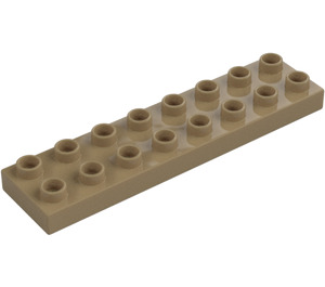 Duplo Dark Tan Plate 2 x 8 (44524)