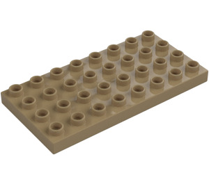 Duplo Dark Tan Plate 4 x 8 (4672 / 10199)