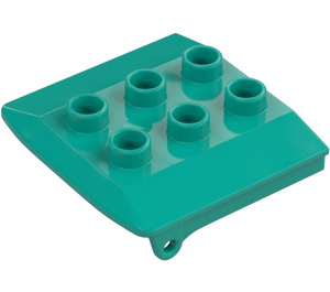 Duplo Dark Turquoise Roof for Cabin (4543 / 34558)