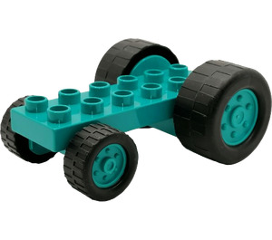 Duplo Turchese scuro Trattore Parte inferiore (40874)